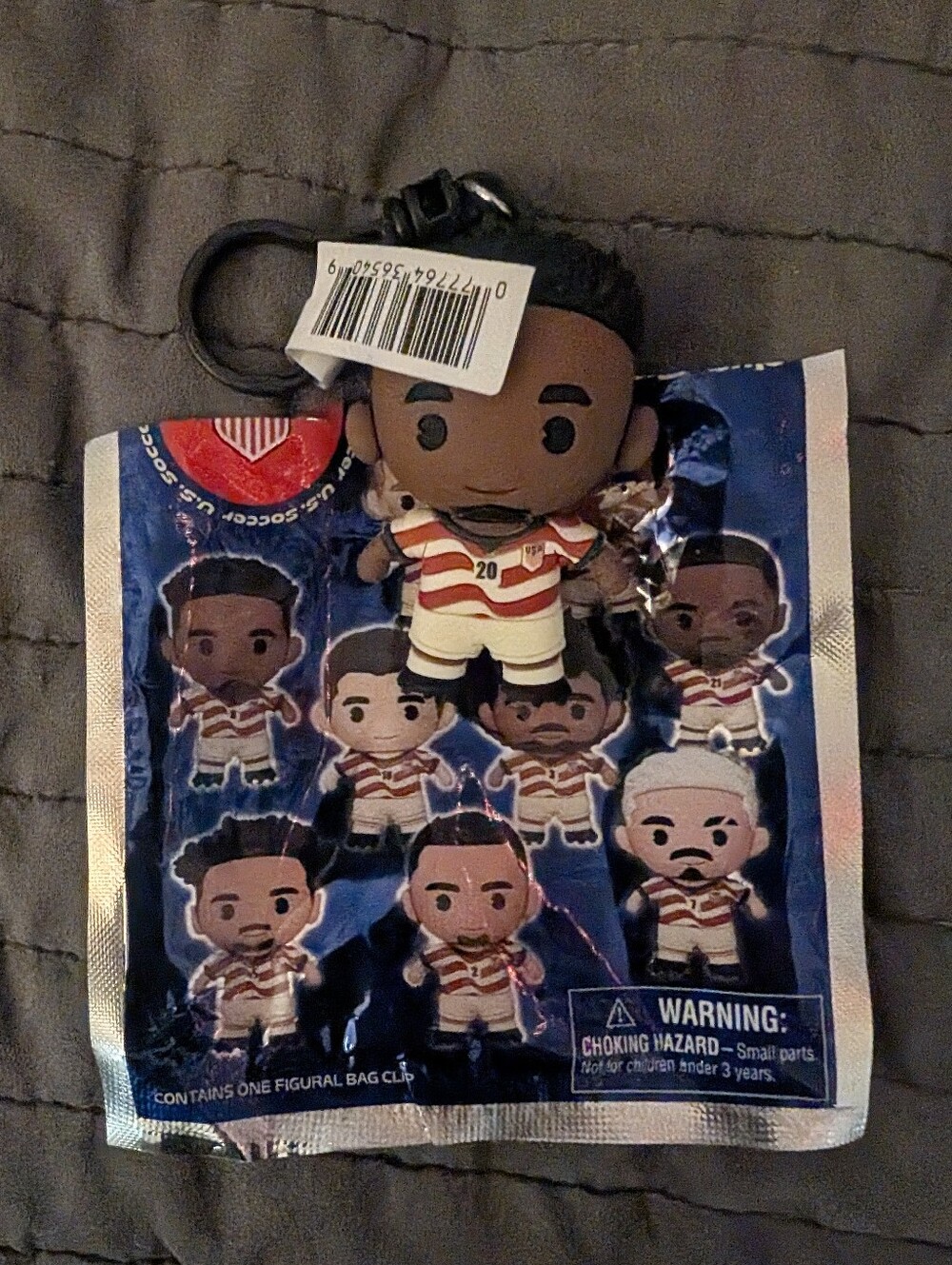 Folarin Balogun USMNT Soccer Team 3D Vinyl Bag Clip Collectible Keychain